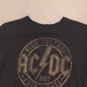 ACDC Band Crew Neck Short Sleeve Graphic T Shirt Mens Size Small S Black